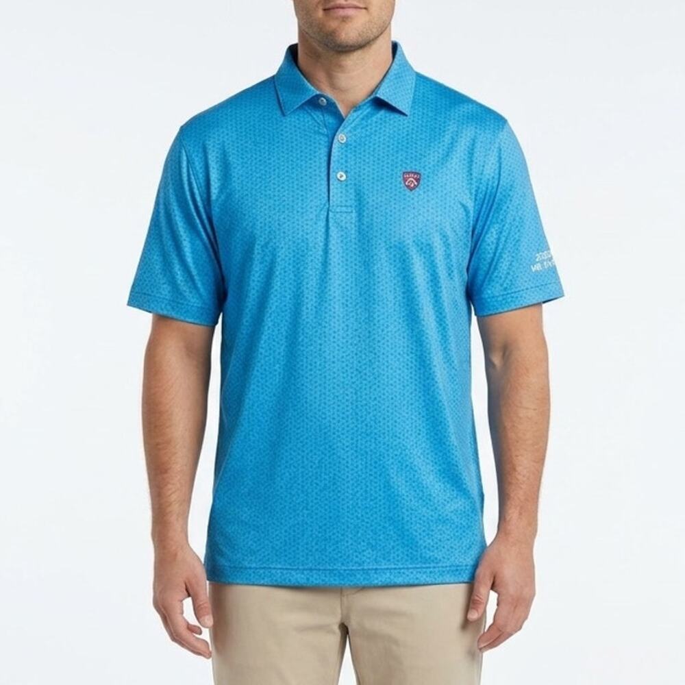 Peter Millar Golf Polo Shirt Mens 2XL Blue Northbound CGA Crest Embroidered Logo